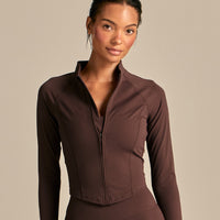 FormFlex Long Sleeve Zip Through Jacket | Cocoa Powder (1/6)