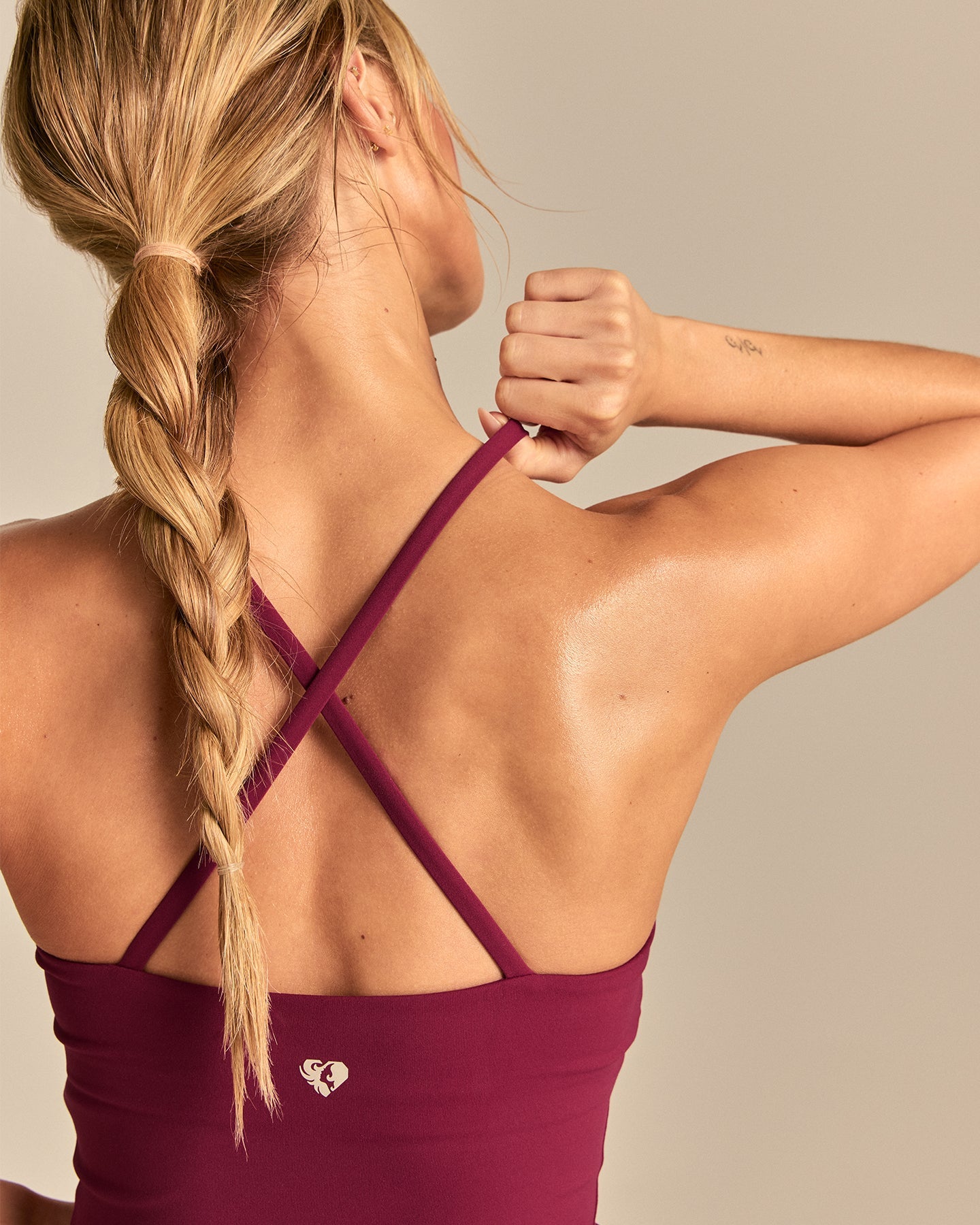 FormFlex Spaghetti Strap Tank | Deep Berry (2/6)