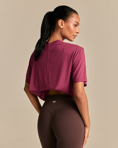 Comfort Oversized Hook Up T-Shirt | Deep Berry (2/6)
