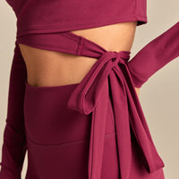 FormFlex Long Sleeve Wrap Top | Deep Berry (2/6)