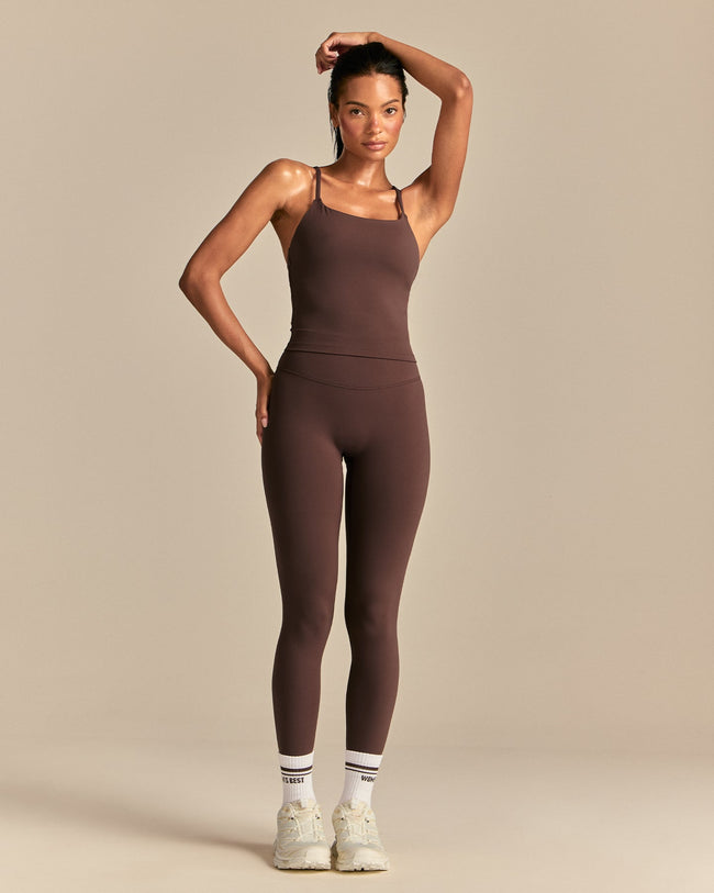 FormFlex Spaghetti Strap Tank | Cocoa Powder (3/6)