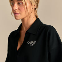 Comfort Lightweight Henley Sweat | Black (3/6)