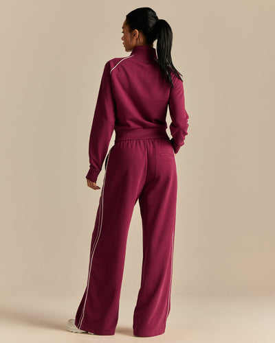 Comfort Lightweight Zip Through Jacket | Deep Berry (3/6)