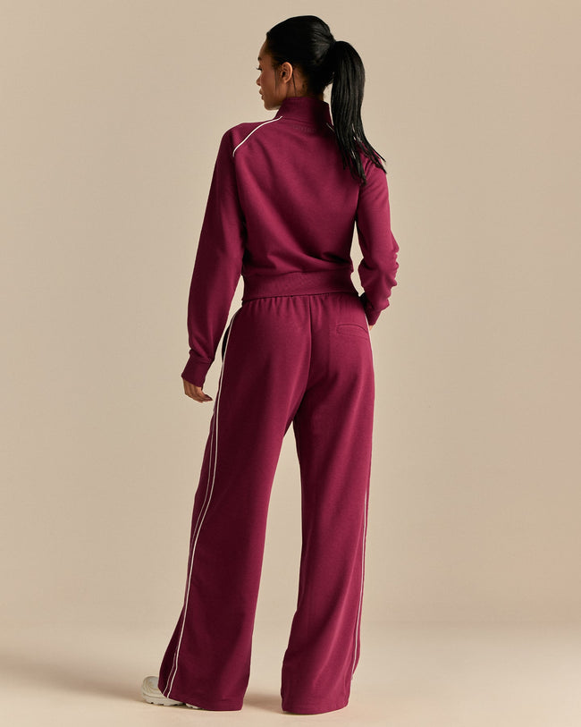 Comfort Lightweight Zip Through Jacket | Deep Berry (3/6)
