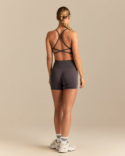 Define 2.0 Double Cross Back Bra | Slate Grey (3/6)