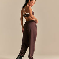 Comfort Mid Waist Cuffed Hem Joggers | Cocoa Powder (3/6)