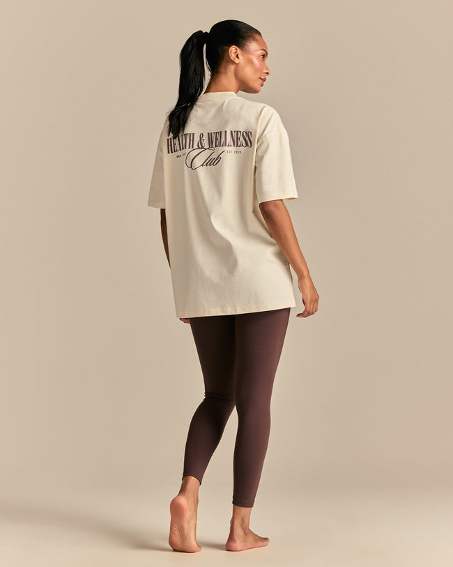 Comfort Oversized Wellness Short Sleeve T-Shirt | Coconut White (4/6)