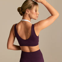 Power Double Layer Halter Bra | Blackberry (4/6)