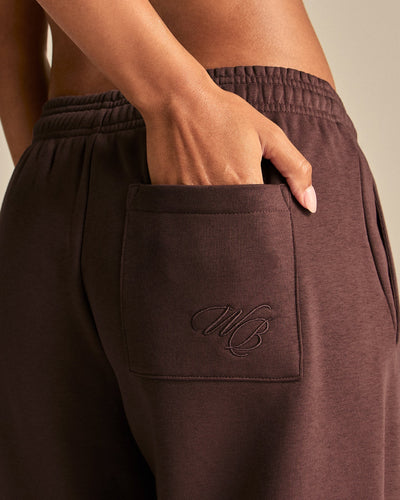 Comfort Mid Waist Cuffed Hem Joggers | Cocoa Powder (4/6)