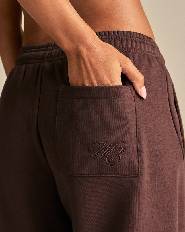 Comfort Mid Waist Cuffed Hem Joggers | Cocoa Powder (4/6)