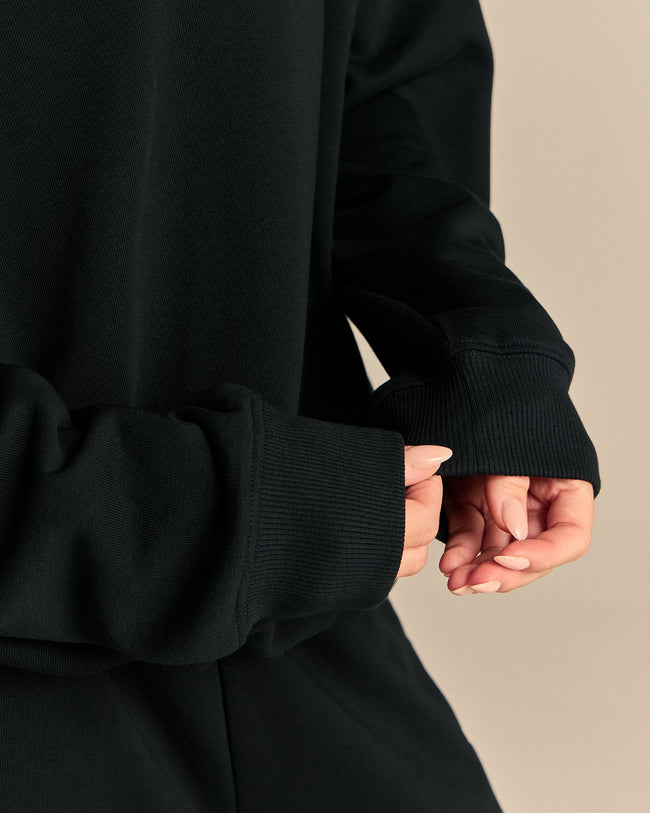 Comfort Lightweight Henley Sweat | Black (4/6)