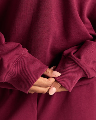 Comfort Lightweight Henley Sweat | Deep Berry (4/6)