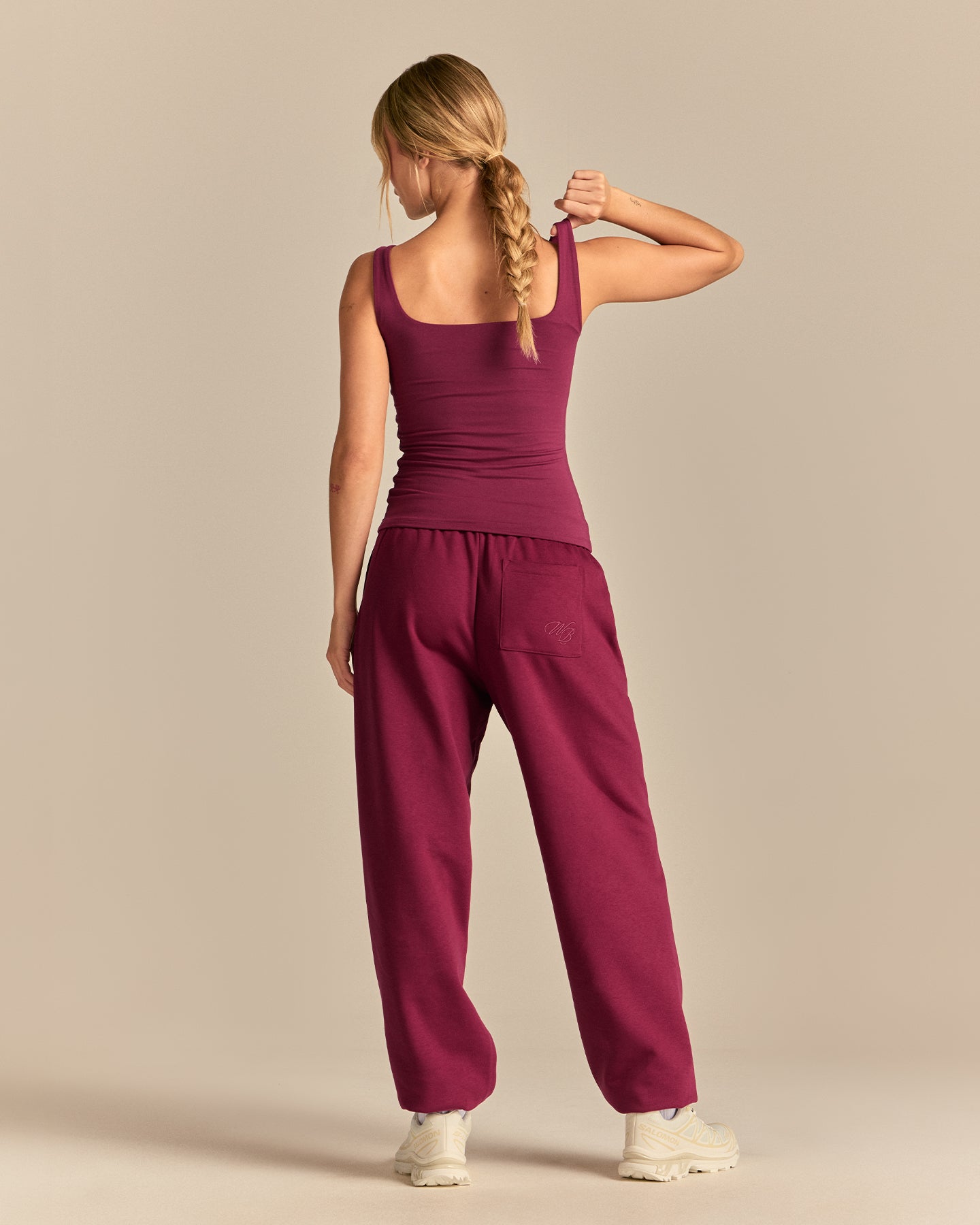 Smooth Contour Midi Square Neck Tank | Deep Berry (4/6)