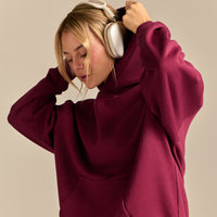 Comfort Oversized Wellness Hoodie | Deep Berry (6/6)