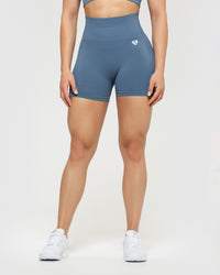 Power Seamless Shorts | Smoke Blue