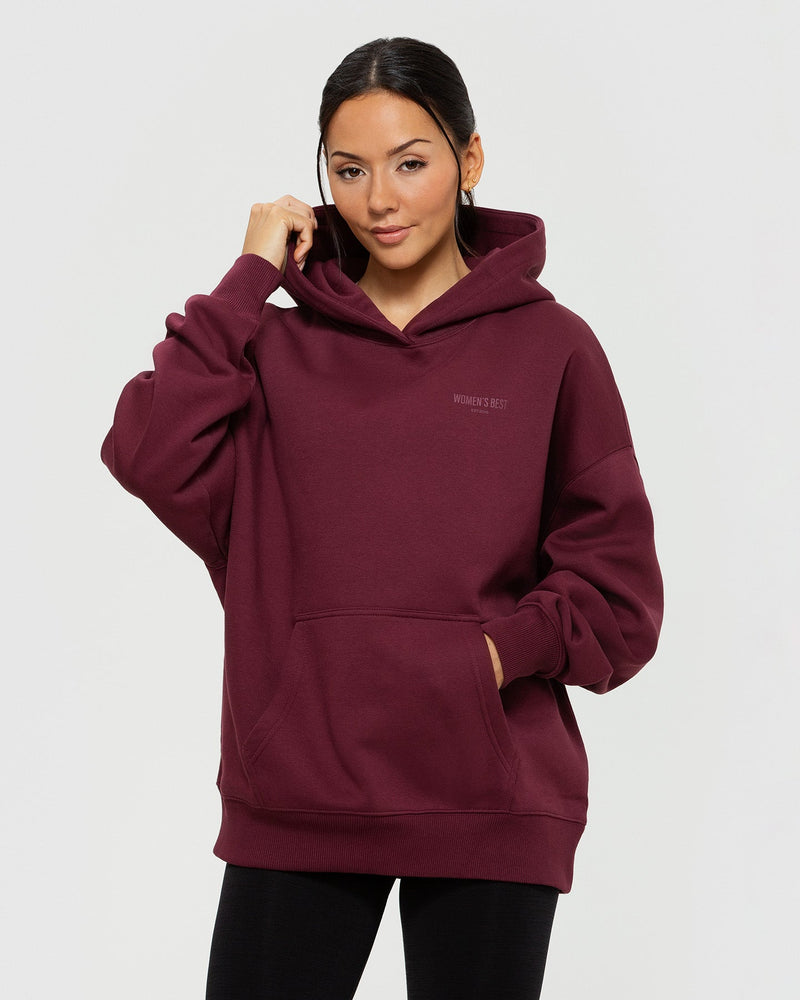 Maroon oversized hoodie hot sale