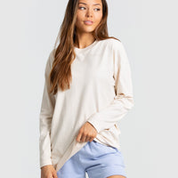 Comfort Oversized Long Sleeve T-Shirt | Sand