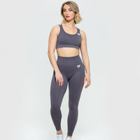 Power Seamless Sports Bra | Charcoal
