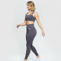 Power Seamless Sports Bra | Charcoal