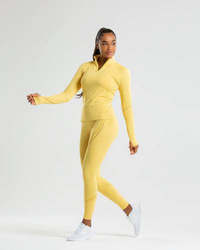 yellow long sleeve top